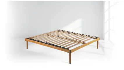 Rete letto Flexa caucciù in Faggio naturale ergonomica di Lordflex's