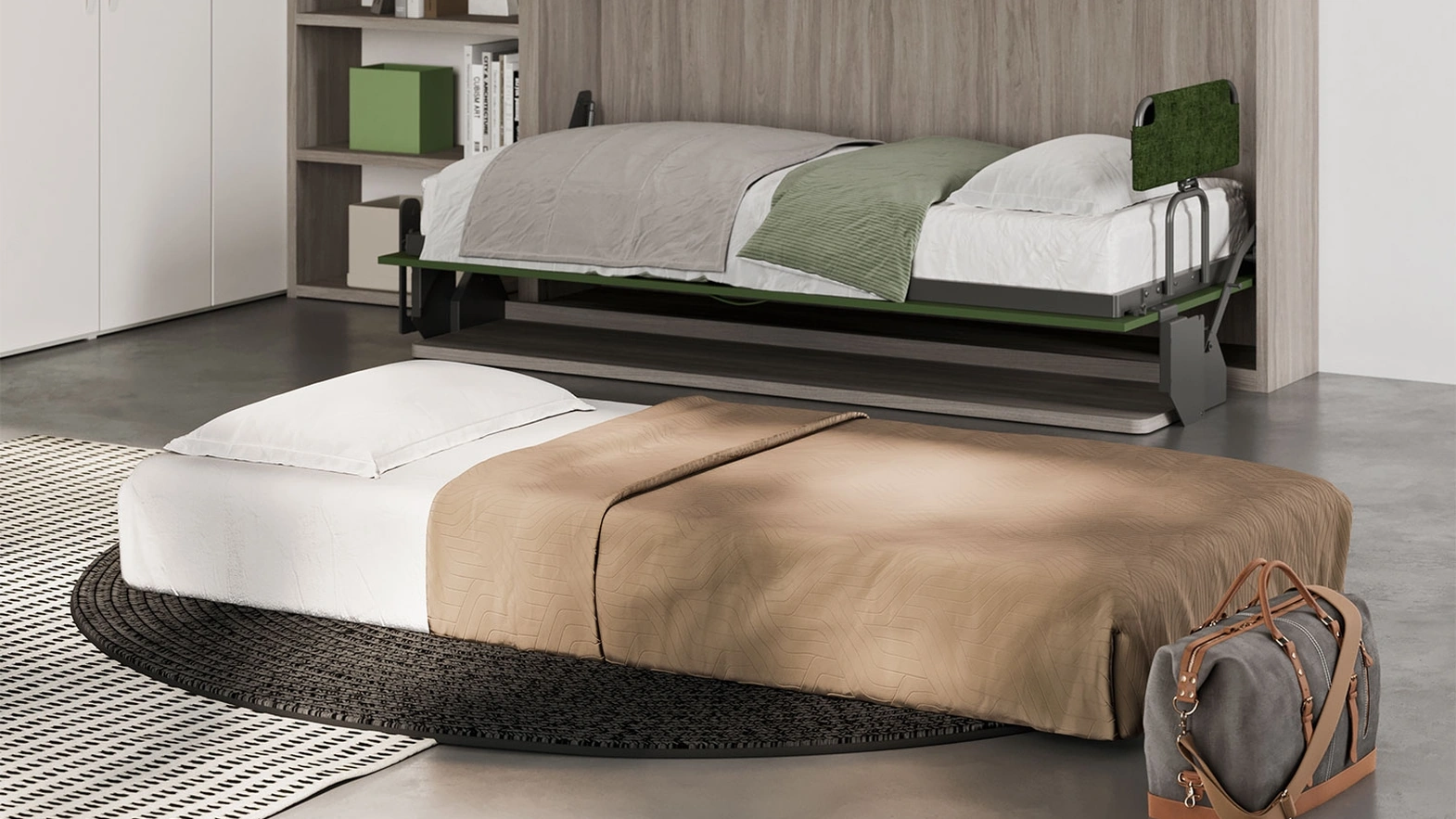 Pouf letto Inmotion aperto di Clever