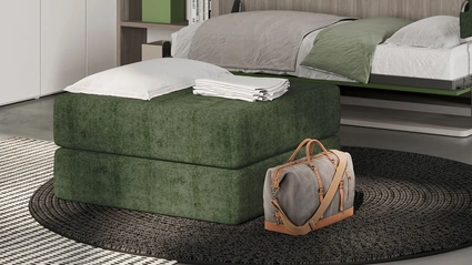 Pouf letto Inmotion in tessuto di Clever