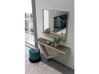 Specchio Kira con cornice in laminato effetto legno di Target Point