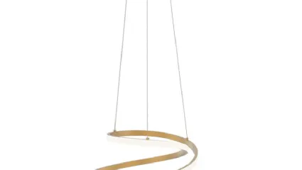 Lampada a sospensione Coaster oro  in alluminio con diffusore in silicone di F_A_N_ Europe