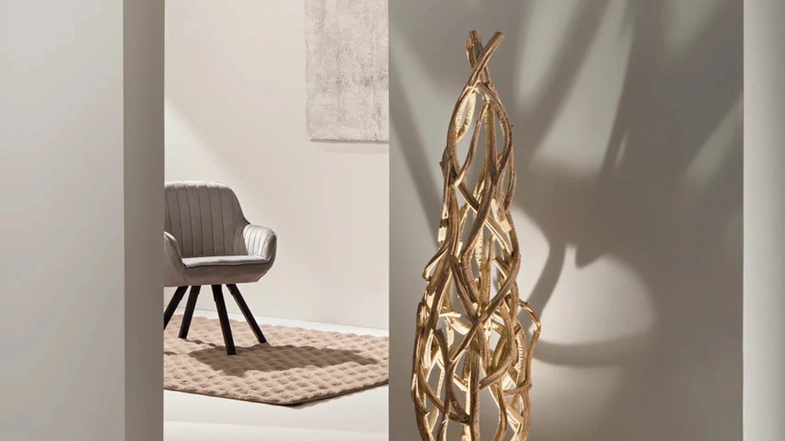 Lampada da terra in legno Epigea di FAN Europe
