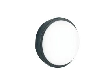 Lampada da parete Ever Antracite a LED integrato in policarbonato con cornice antracite e diffusore bianco di F_A_N_ Europe