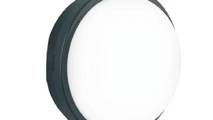 Lampada da parete Ever Antracite a LED integrato in policarbonato con cornice antracite e diffusore bianco di F_A_N_ Europe