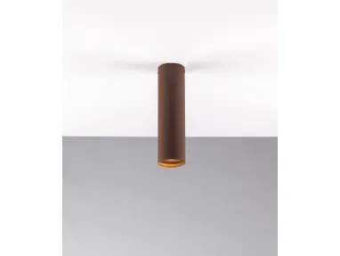 Lampada da parete Fluke Bronzo con struttura tubolare in metallo corten di F_A_N_ Europe