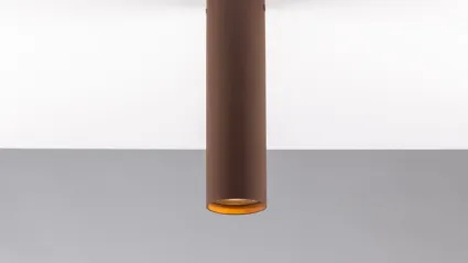 Lampada da parete Fluke Bronzo con struttura tubolare in metallo corten di F_A_N_ Europe