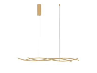 Lampada a sospensione Kinetik Oro con struttura in alluminio e diffusore in silicone di F_A_N_ Europe