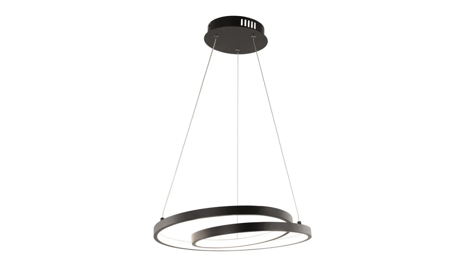 Lampada a sospensione Lieve nero con struttura in alluminio e diffusore in siliconedi F_A_N_ Europe