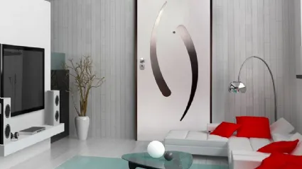 Porta blindata Goccia in laccato biancoi di Nusco
