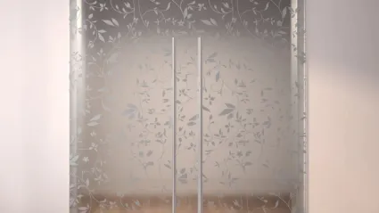 Porta in vetro con decorazione floreale Alaska-3260 BiHome
