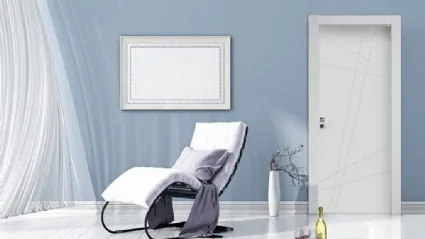 Porta per interni Artwork Sistema in legno laccato bianco di Nusco