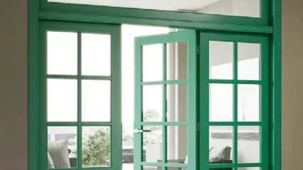 Porta per interni battente Baltimora 2001 F8 in rovere laccato e vetro di BiHome