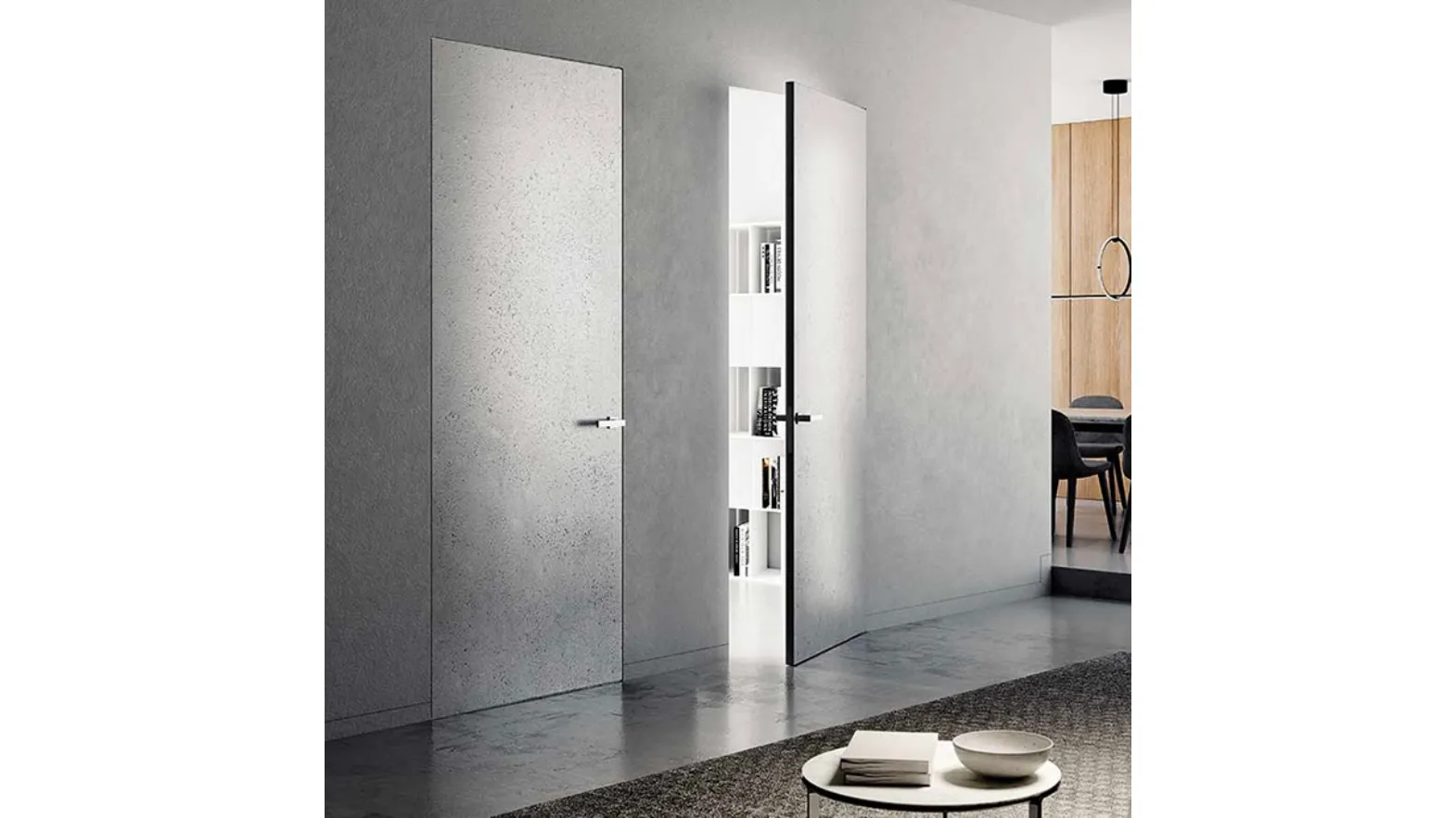 Porta per interni battente Filomuro Surface Stagno Ossidato di BiHome