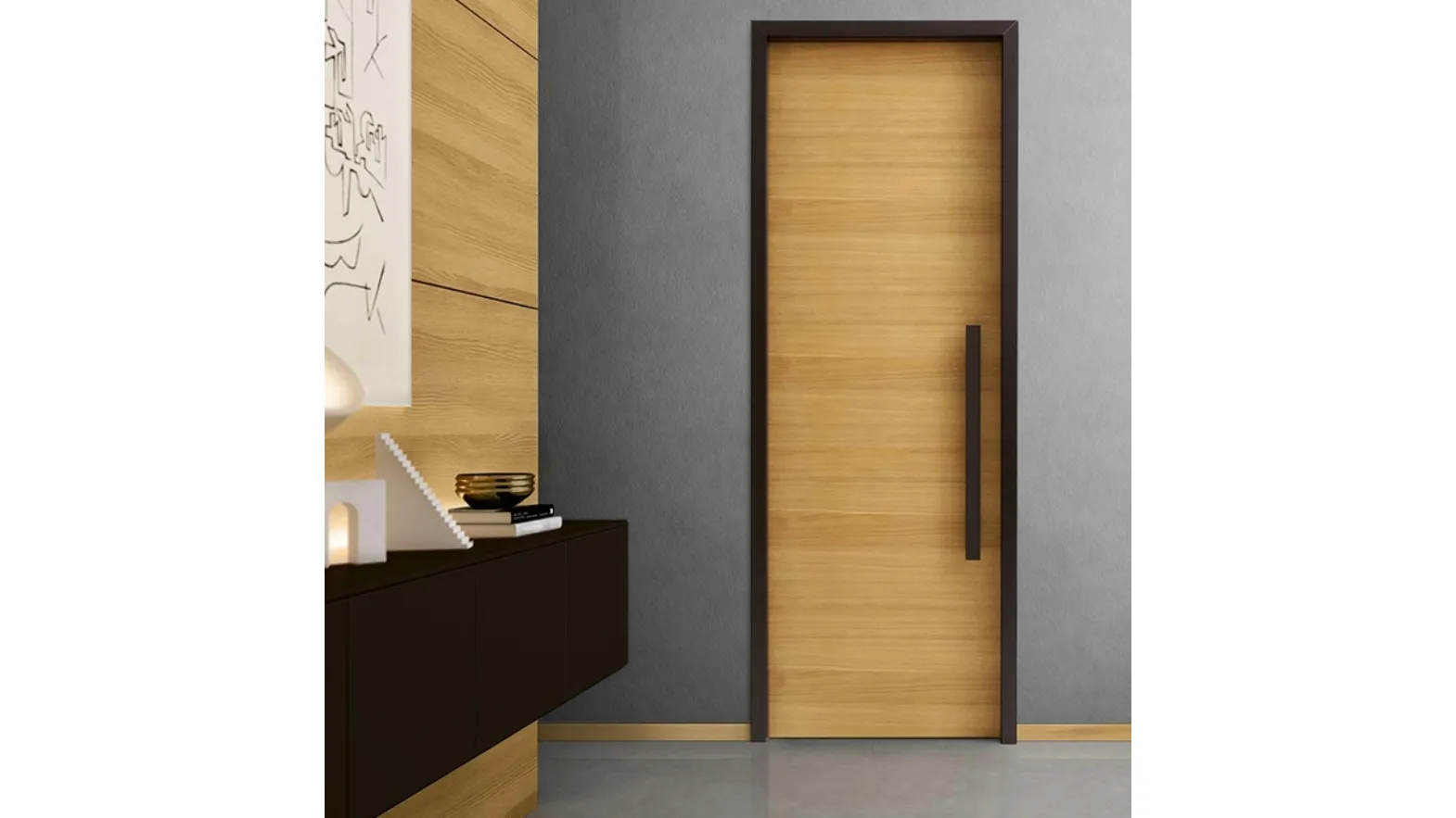 Porta per interni battente Doga Hori Mini Tall Rovere Olio Naturale di BiHome