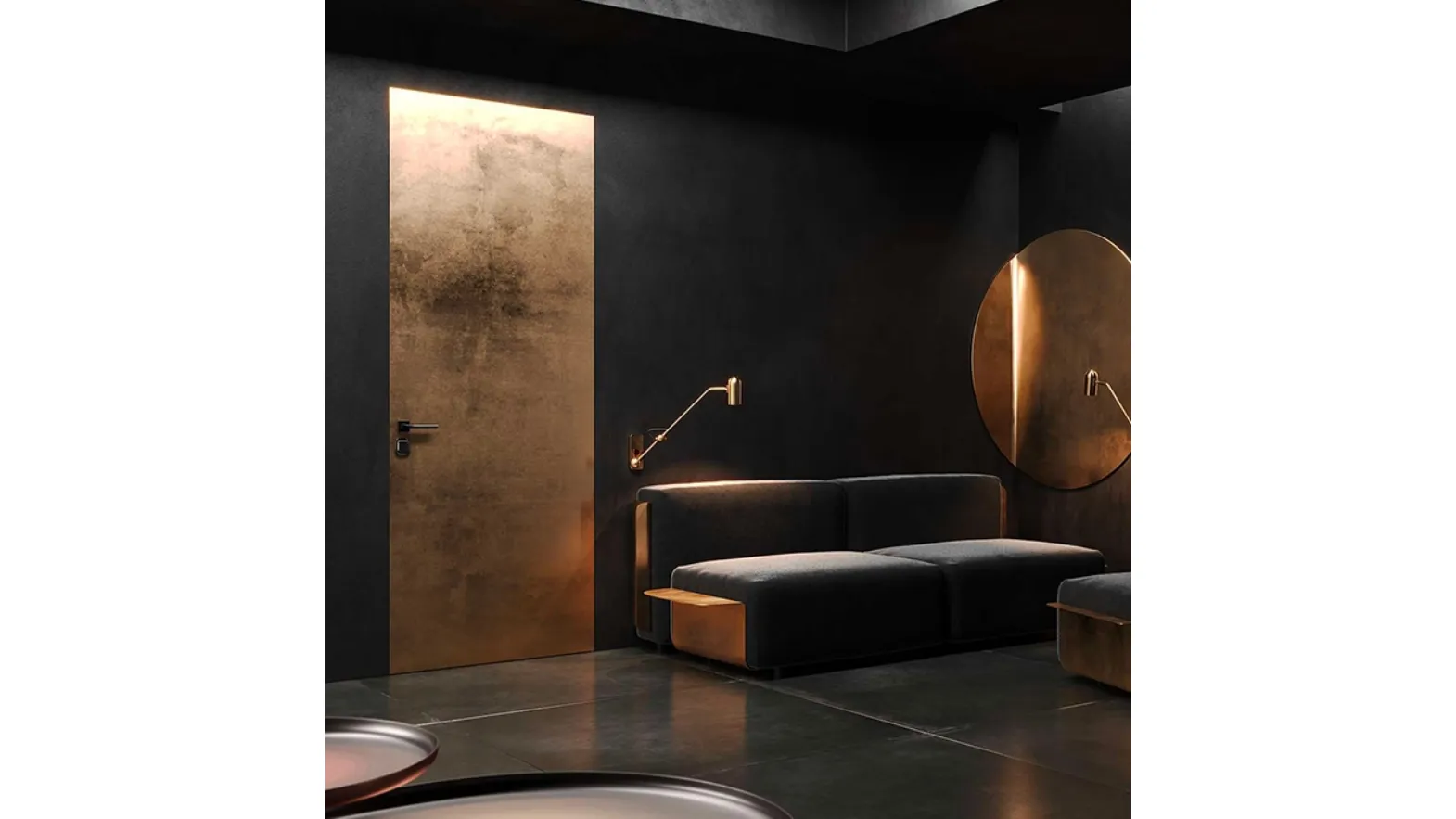 Porta per interni battente tagliafuoco Filomuro Biwall 60 Surface Ottone di BiHome