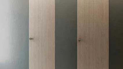 Porta per interni battente in laminato Filomuro Grafite 111G Grano di BiHome