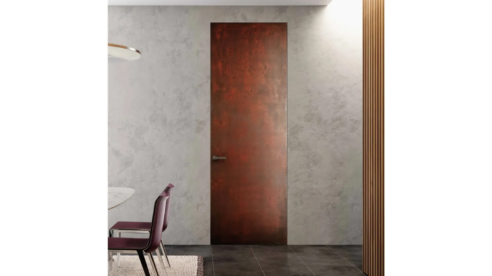 Porta per interni battente Filomuro Surface Metalli Ferro Ruggine di BiHome