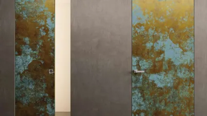 Porta per internibattente o scorrevole Filomuro Surface Metalli Ottone Ossidato di BiHome