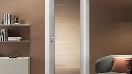 Porta per interni Grafite 301V Blank in vetro e laminato di BiHome