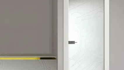 Porta per interni in vetro sabbiato Halley-Vetro-Inciso BiHome