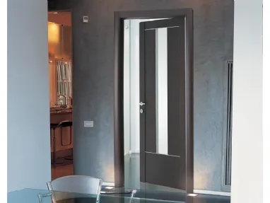 Porta per interni in legno con inserto centrale in vetro Ideal 05V Nusco