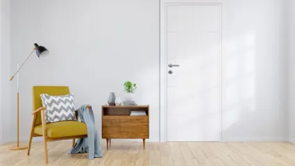 Porta per interni Innova 04 in laminato bianco di Nusco