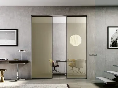 Porta in vetro e metallo Inside Unik Metal di BiHome