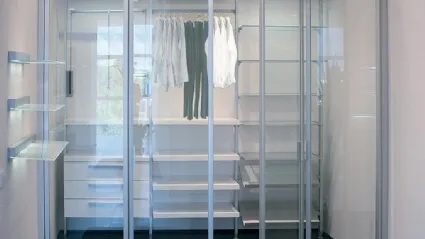 Porta per interni Luxdoor in vetro con profili in alluminio Cab di Nusco