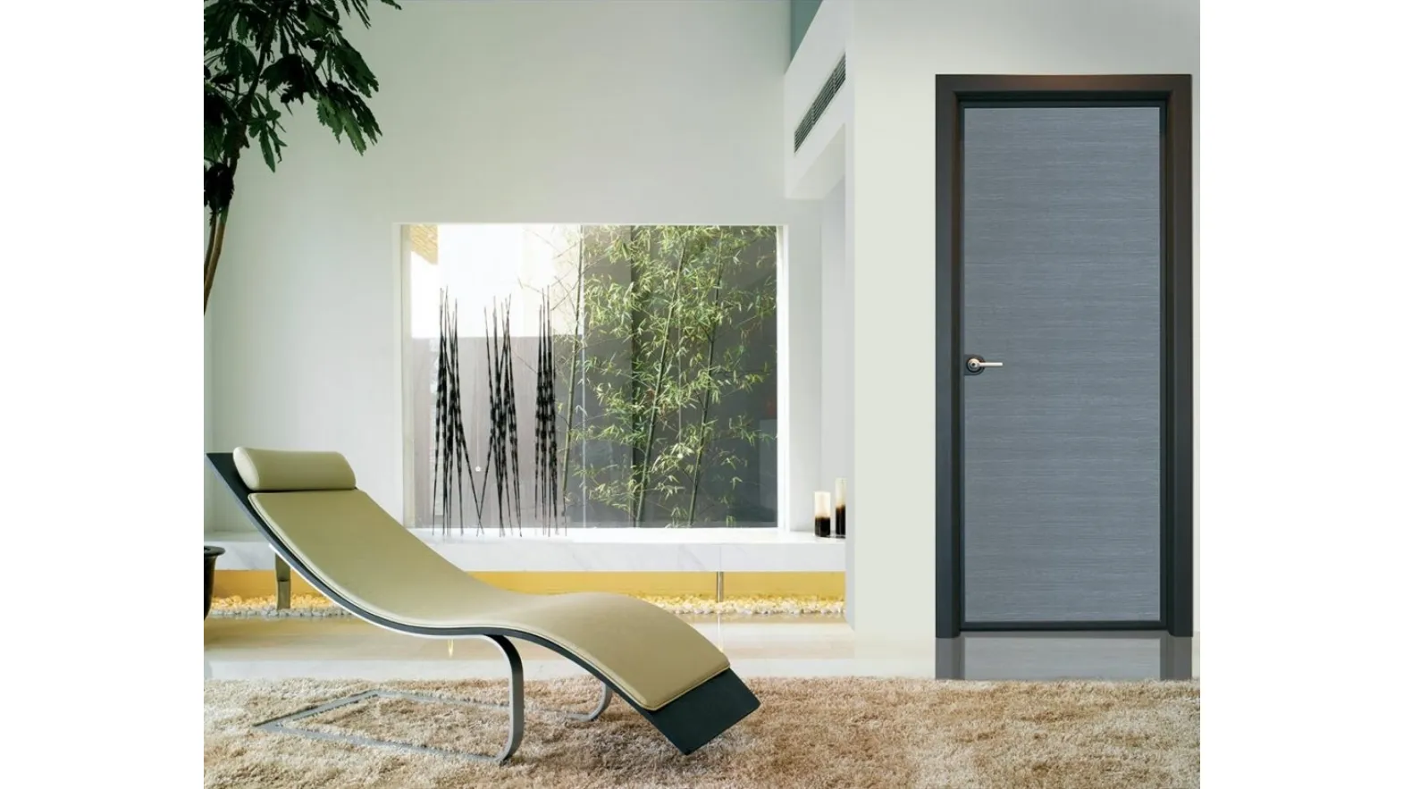 Porta per interni Luxdoor Frame in alluminio con pannello in melaminico di Nusco