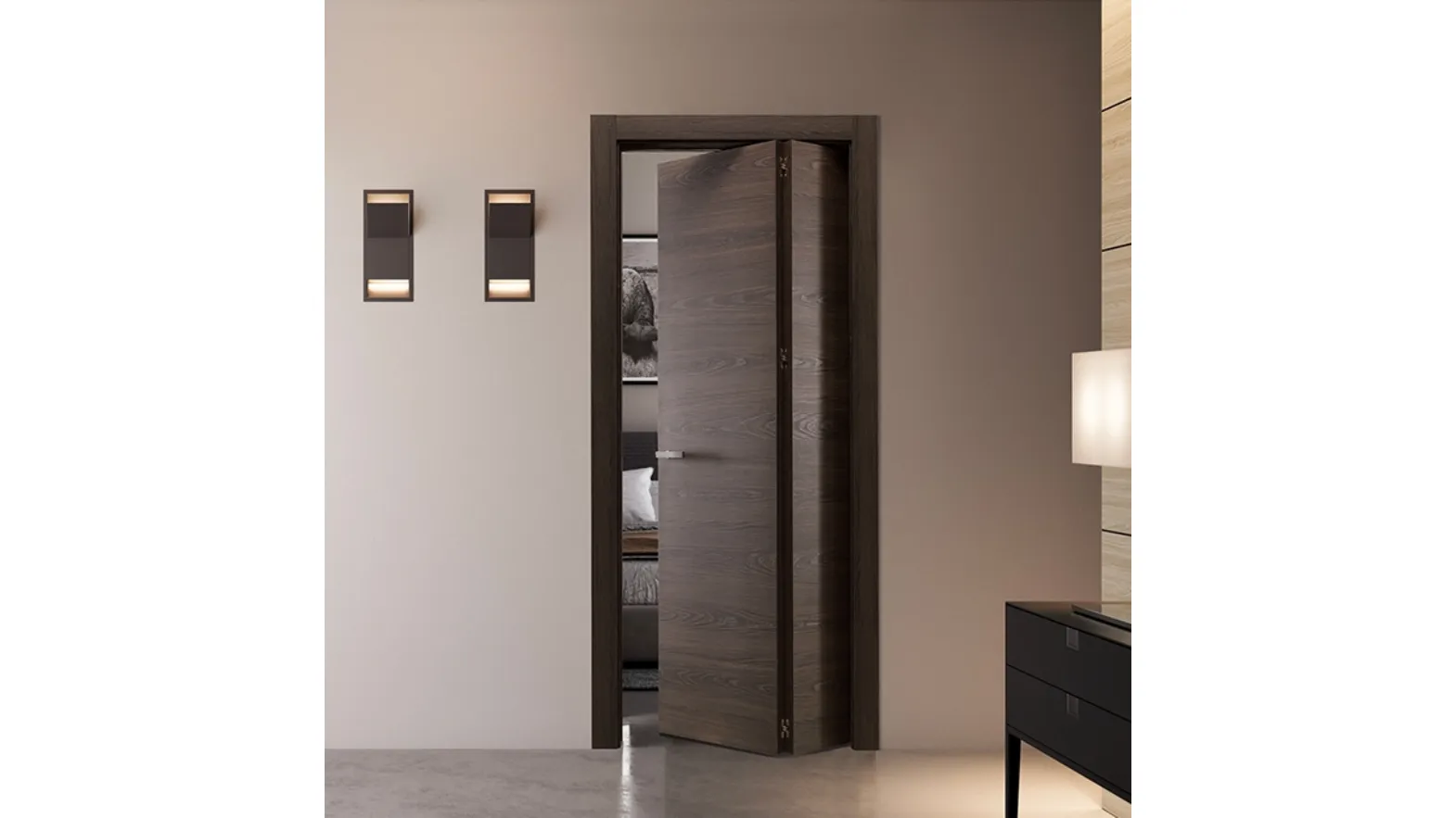 Porta per interni in laminato con apertura a libro Materik 111M Bruno di BiHome