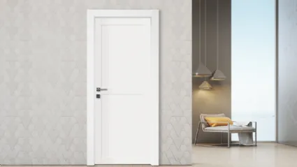 Porta per interni Minimal Style in laminato bianco di Nusco