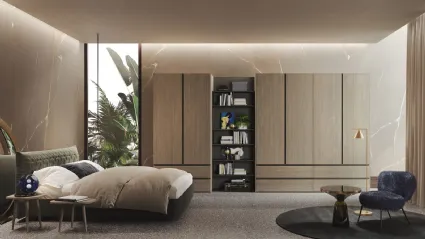 Armadio Basic Free Basic Free in rovere con ante battenti di Morassutti