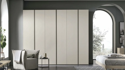 Armadio in materico opaco bianco gesso Denver di Tomasella