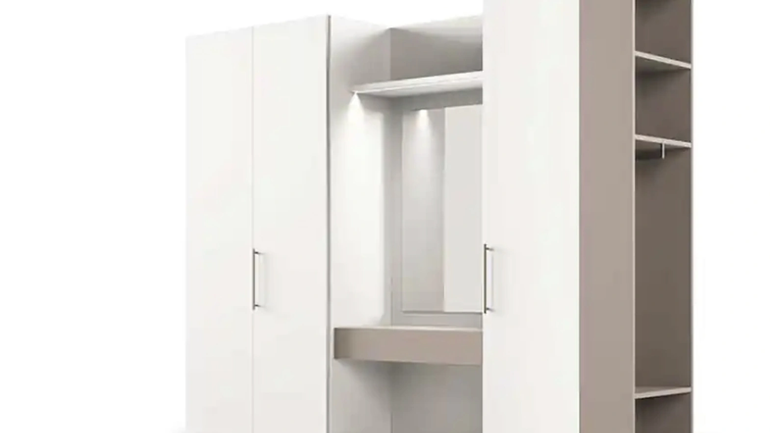 Armadio con ante battenti Utility Libeccio U452 di Moretti Compact Giorno Notte