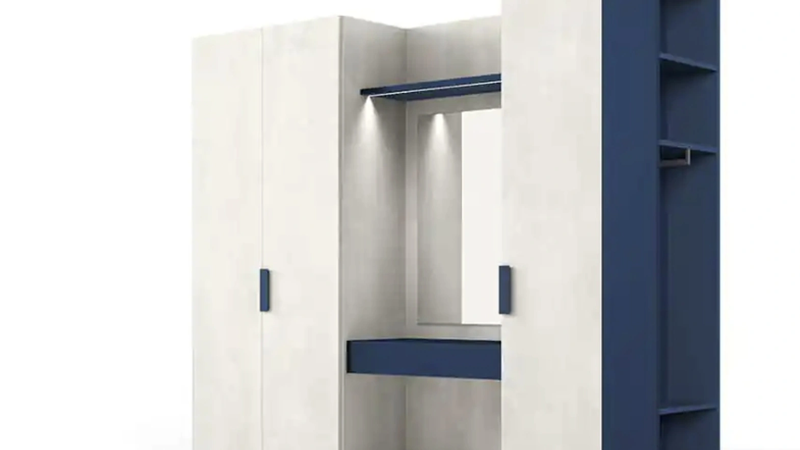 Armadio con ante battenti Utility Libeccio U453 di Moretti Compact Giorno Notte