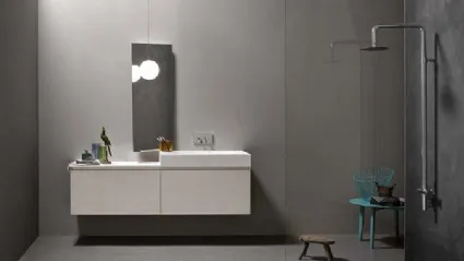 Mobile da Bagno sospeso in melaminico e top in Corian 45 08 di Birex