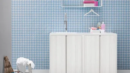 Mobile da Bagno in melaminico effetto legno Acqua e Sapone Lavanderia 02 di Birex
