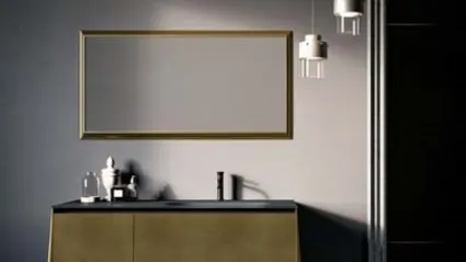 Mobile da bagno di design in laccato metallico Campus 01 di Birex