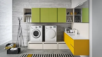 Mobile da Lavanderia dai colori vivaci in laccato opaco Idrobox 12 di Birex