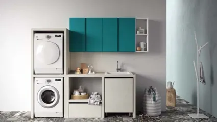 Mobile per lavanderia in laccato opaco e melaminico Idrobox di Birex