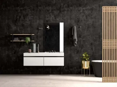 Mobile da Bagno sospeso in melaminico Sidero 04 di Birex