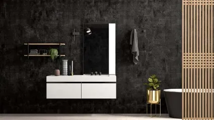 Mobile da Bagno sospeso in melaminico Sidero 04 di Birex