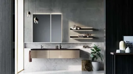 Mobile da Bagno sospeso in laccato metallico Sidero 07 di Birex