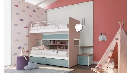 Cameretta in laccato opaco Alpha Letto a Castello M020 di Doimo Cityline