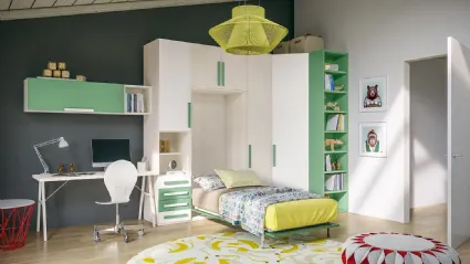 Cameretta salvaspazio con letto a scomparsa Top CM221 di Giessegi