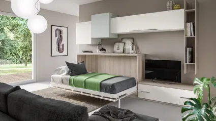 Cameretta salvaspazio con letto a scmparsa Top CM223 di Giessegi