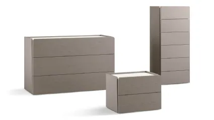 Gruppo Notte Sipario con comodino, comò e cassettiera notte di Corso 11