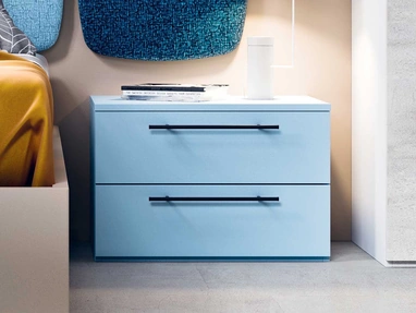 Comodino Start Laccato opaco con maniglie di Clever