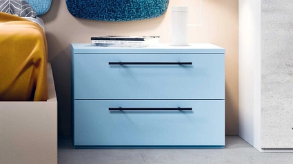 Comodino Start Laccato opaco con maniglie di Clever