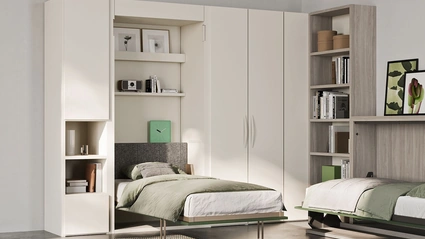 Letto singolo a scomparsa Im 22 07 Shin Hiro in melaminico di Clever
